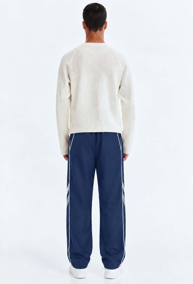 Men's Premium Piping Curved-Panel Track Pants