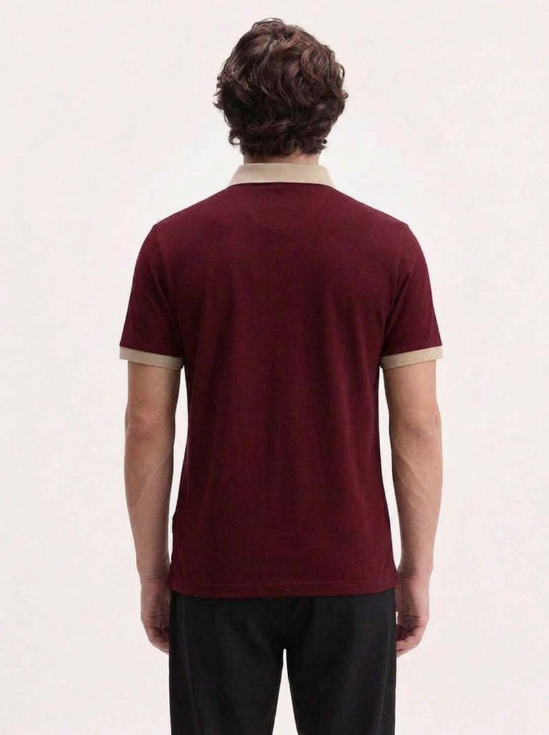 Men’s Premium Contrast Collar Polo T-Shirt