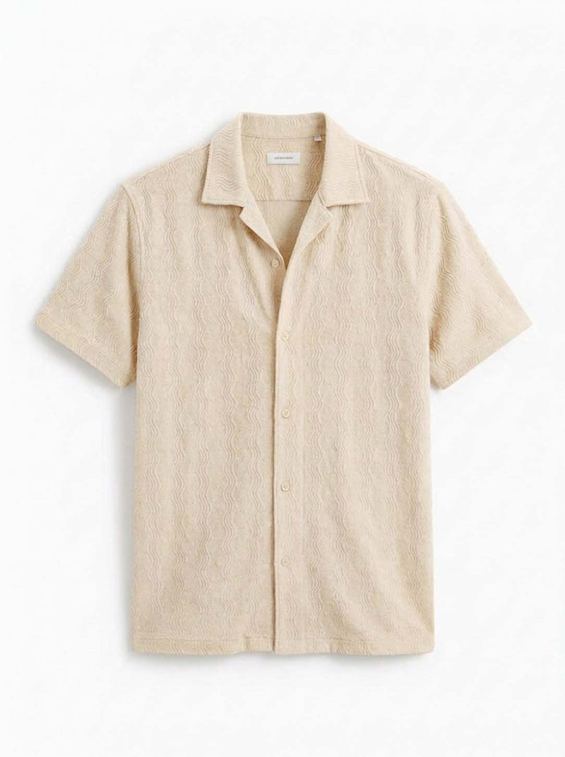 Men's Premium Textured Cuban Collar Shirt