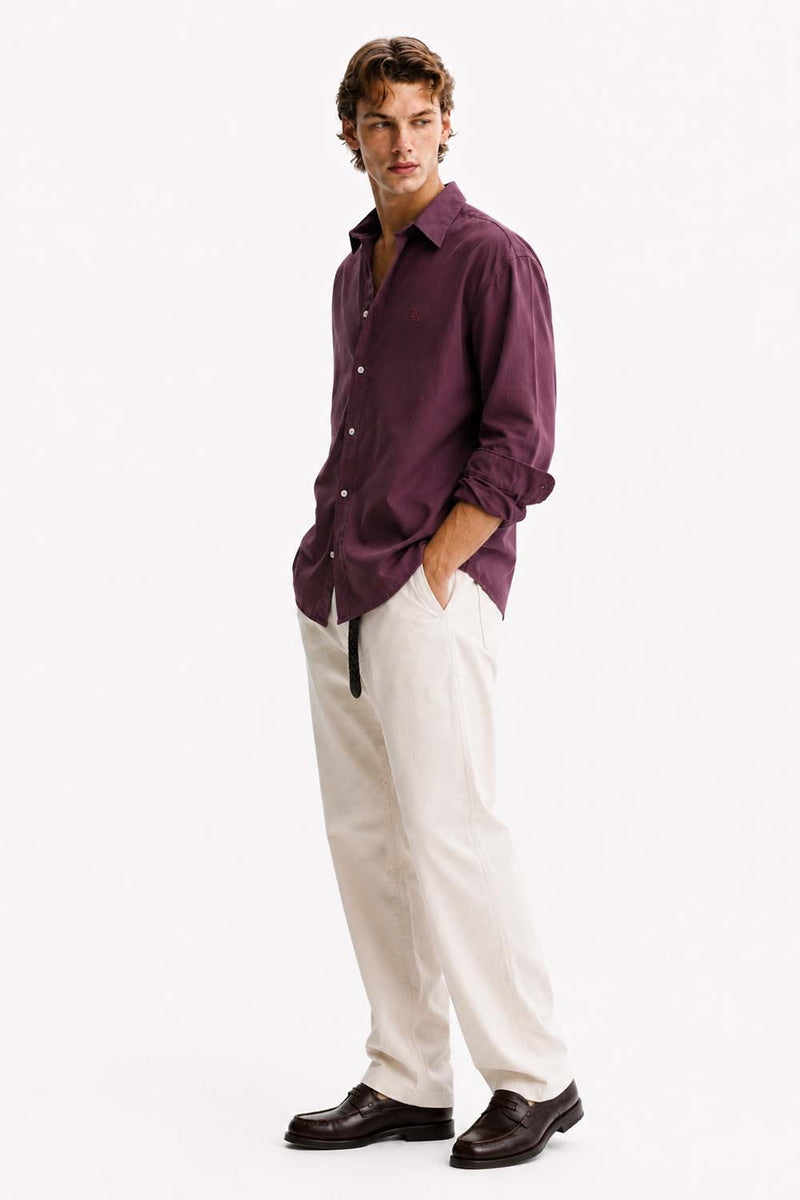 Men’s Premium Cotton Solid Casual Button-Down Shirt