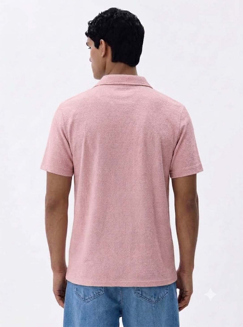Men's Premium Textured Cuban Collar Shirt