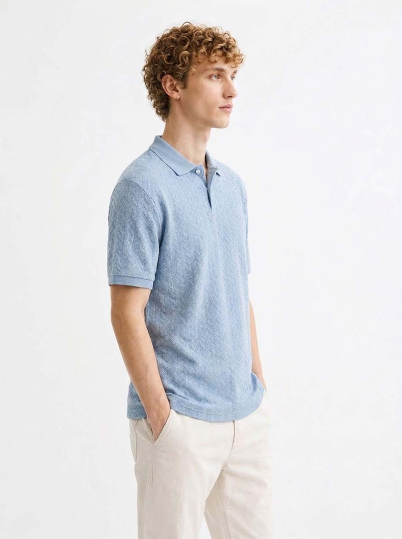 Men’s Premium Regular Fit Textured Polo T-Shirt