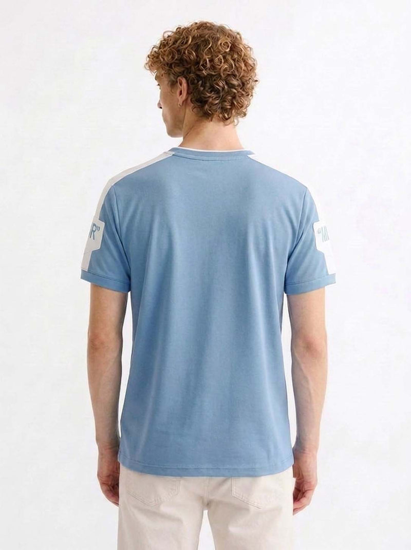 Men's Premium Shoulder Striped Round Neck T-Shirt