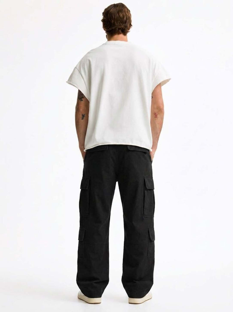 Men’s Premium Solid Relaxed Fit Utility Cargo Pants