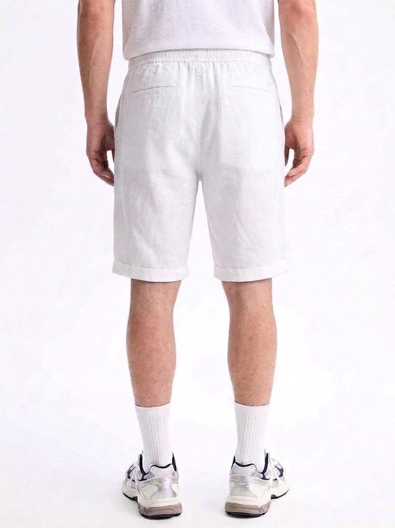 Men's Premium Solid Elastic Waist Beach Shorts