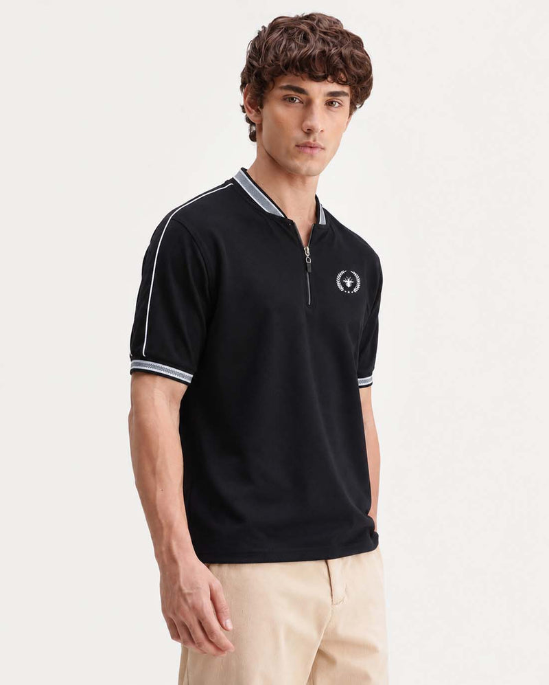 Men’s Premium Textured Cotton Polo Shirt with Contrast Trim