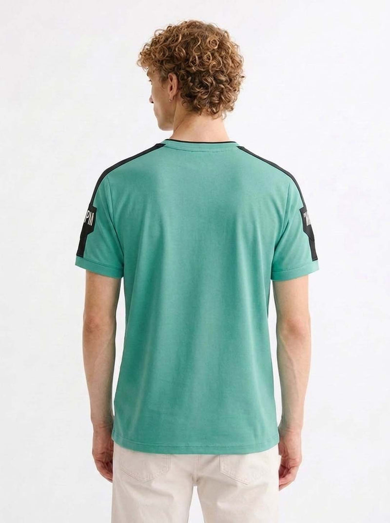Men's Premium Shoulder Striped Round Neck T-Shirt