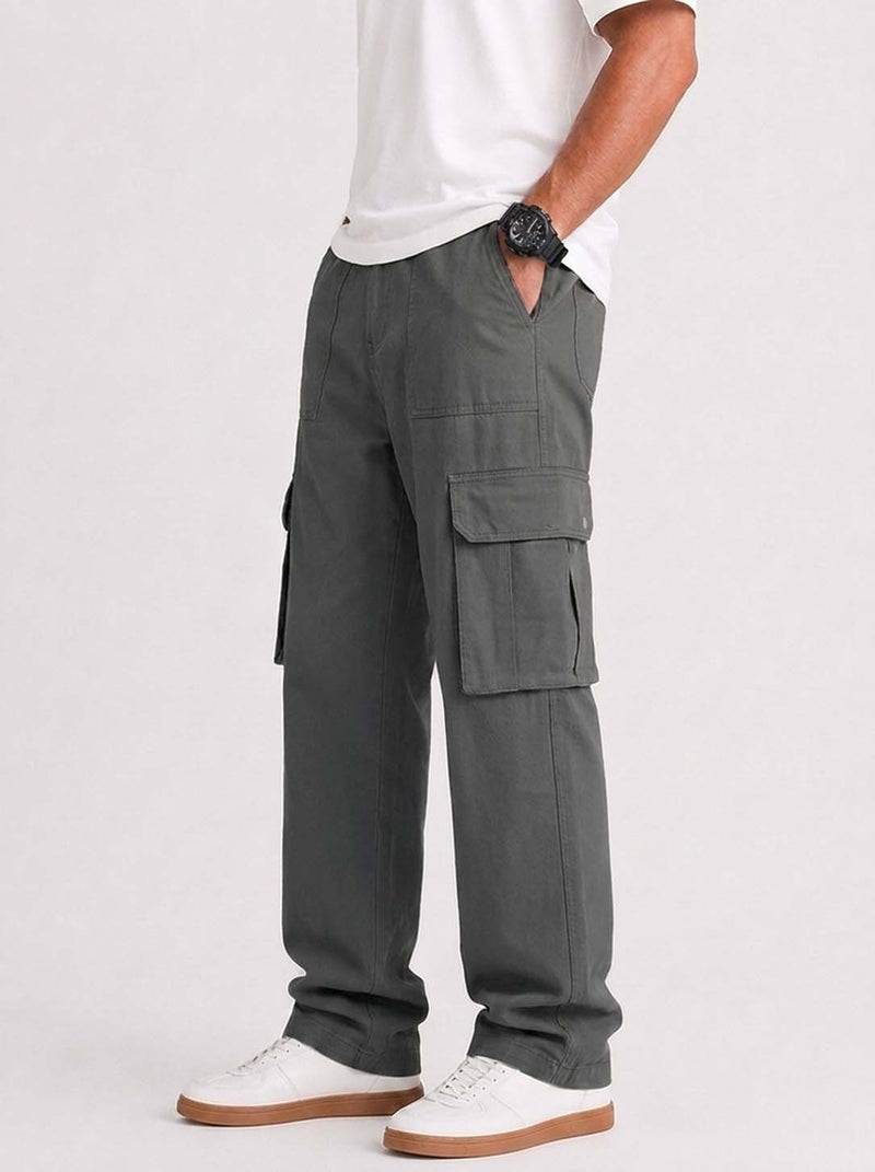 Men’s Premium Relaxed Fit Multi-Pocket Utility Cargo Pants