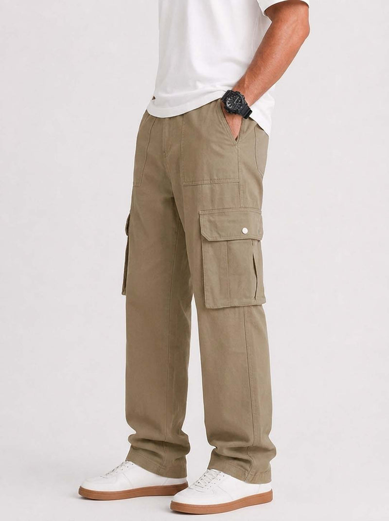 Men’s Premium Relaxed Fit Multi-Pocket Utility Cargo Pants