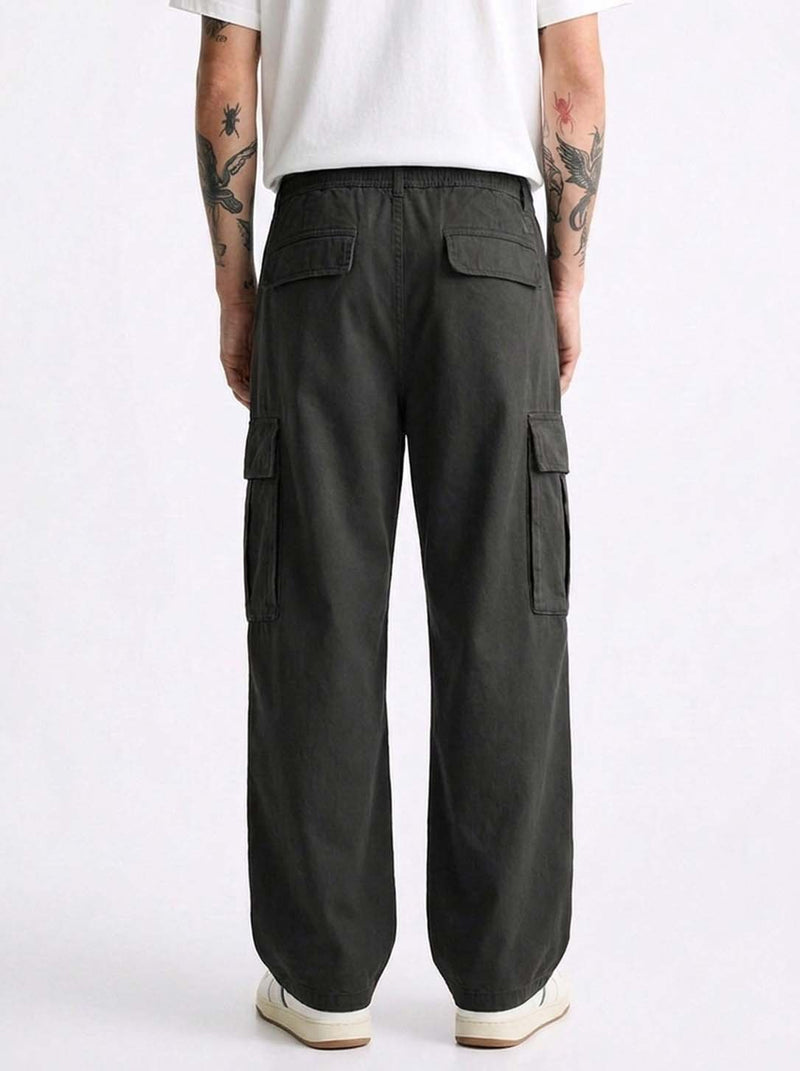 Men's Premium Relaxed Fit Cargo Pants with Multi-Pocket Design