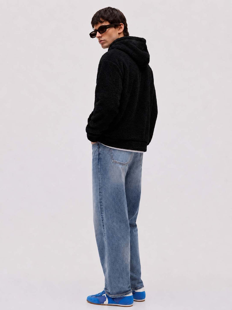 Men’s Premium Casual Full Sleeve Fleece Hooded Half-Zip Pullover Hoodie