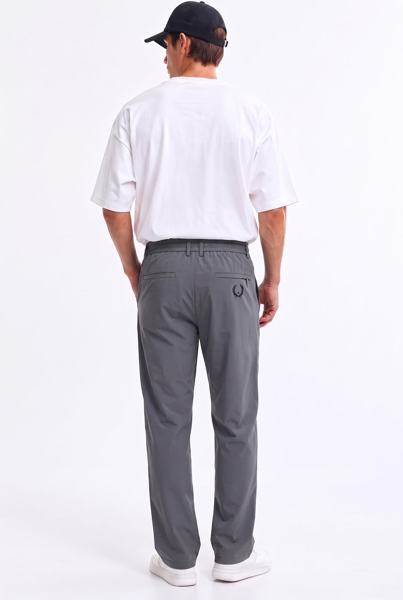 Men’s Premium Zipper-Pocket Elasticated Waist Trousers