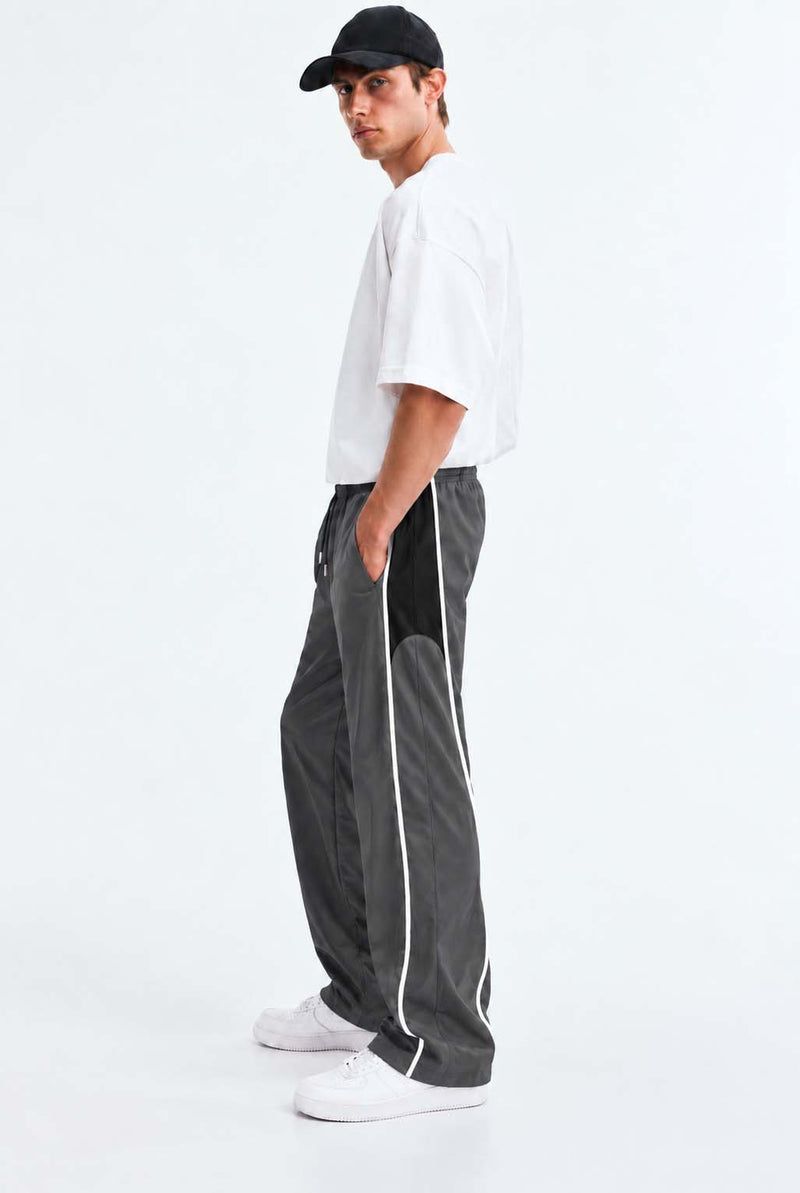 Men's Premium Piping Curved-Panel Track Pants