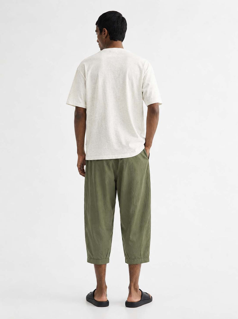 Men's Premium Elastic Waist Cropped Shorts