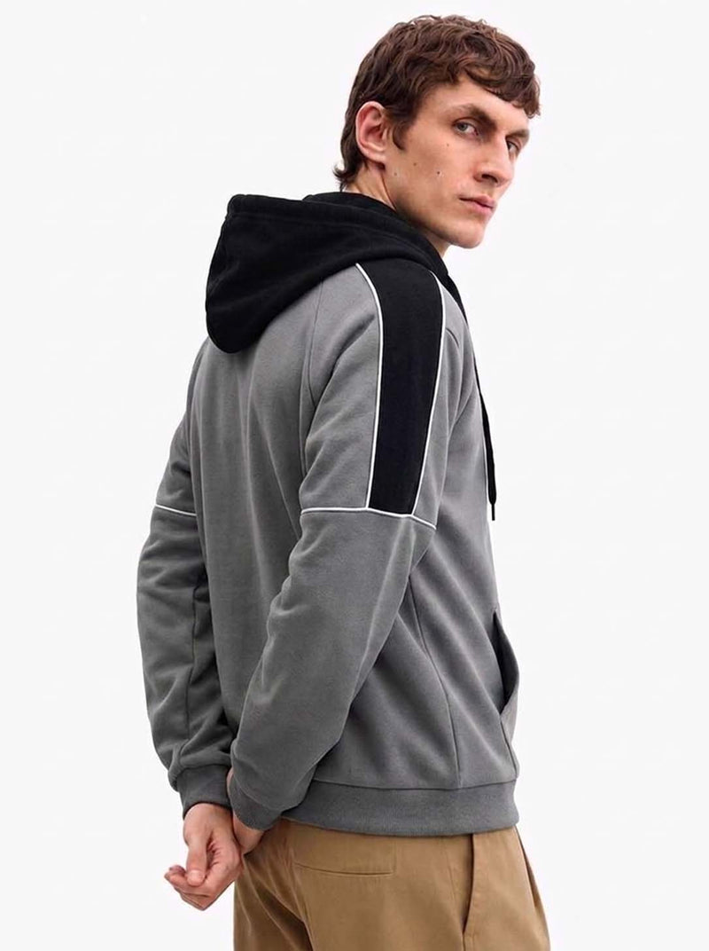 Men’s Premium Casual Color Block Pullover Hoodie