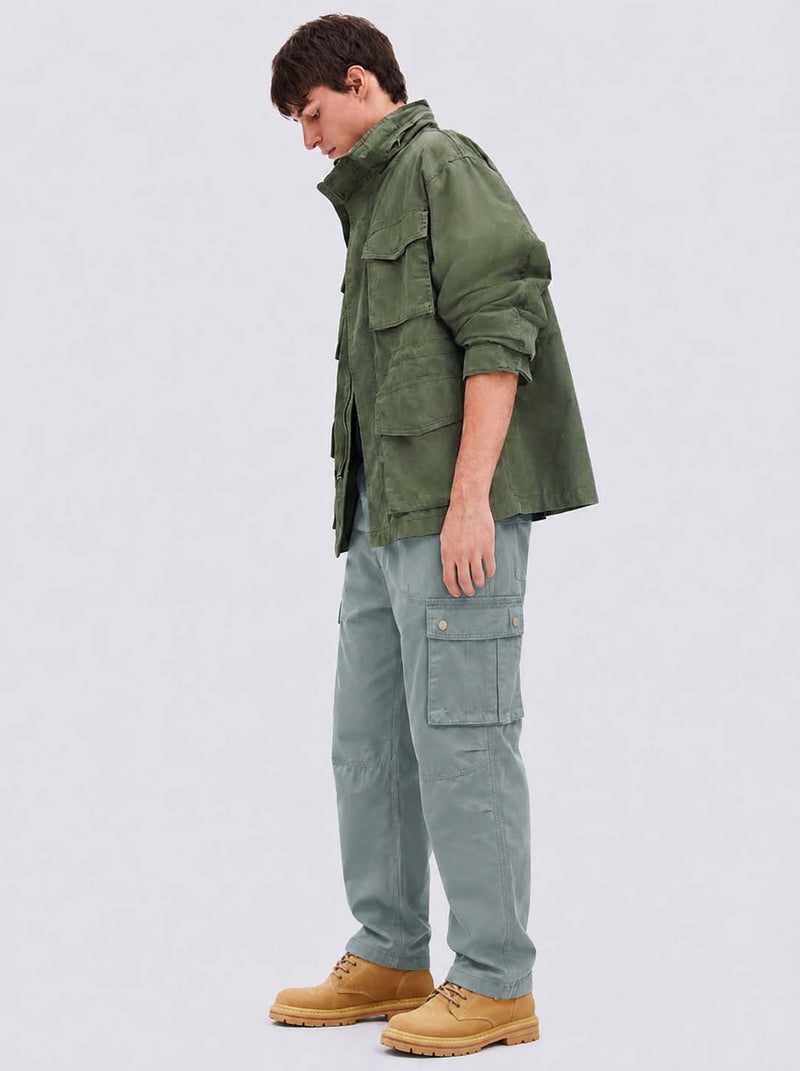 Men's Premium Relaxed Fit Casual Pants with Flap Pockets Cargo