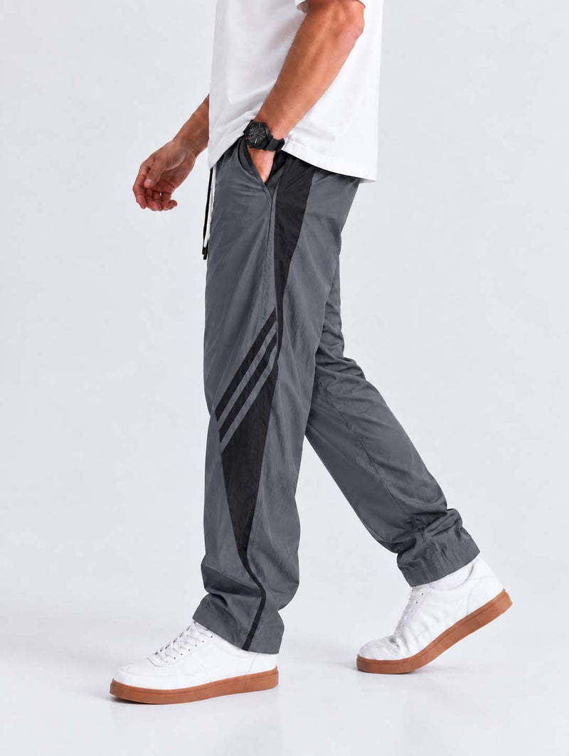 Men's Premium Piping Curved-Panel Track Pants