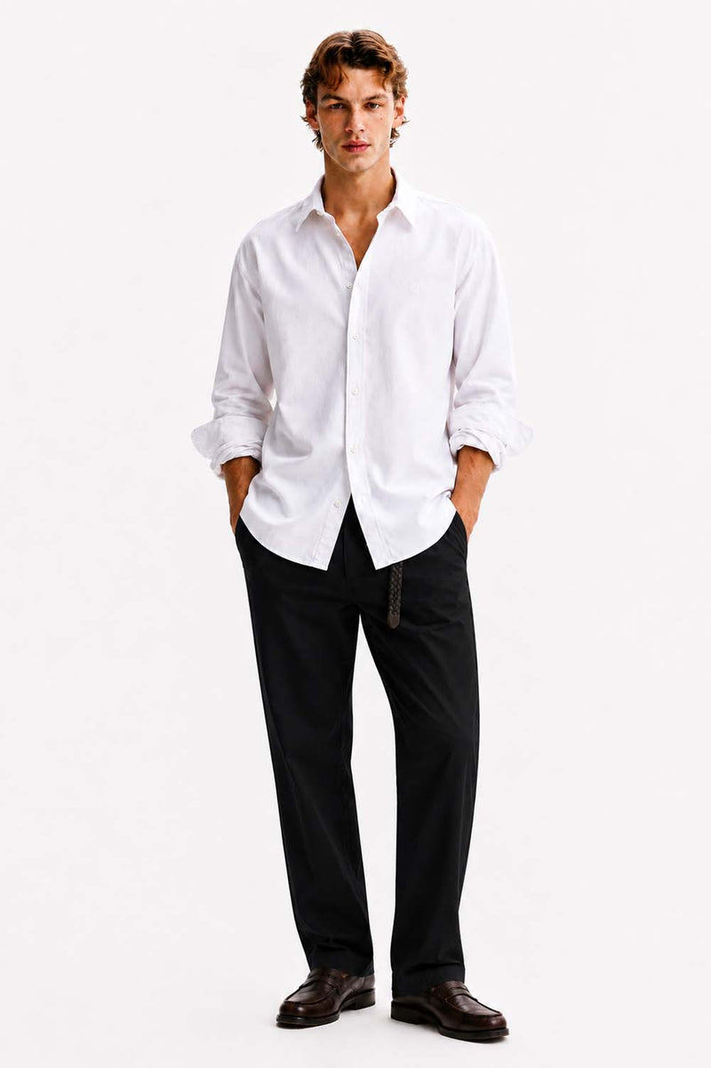 Men’s Premium Cotton Solid Casual Button-Down Shirt