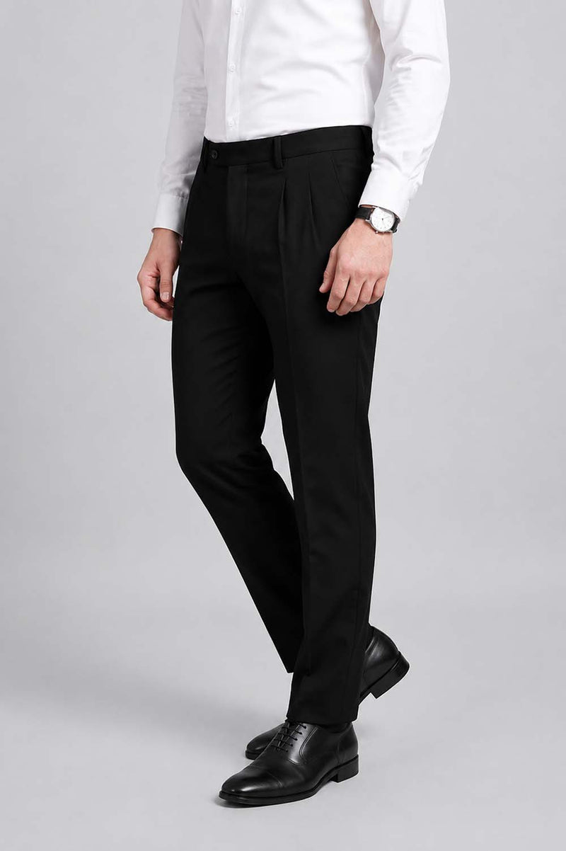 Men’s Premium Formal Elegant Pleated Office Wear Trousers Pants