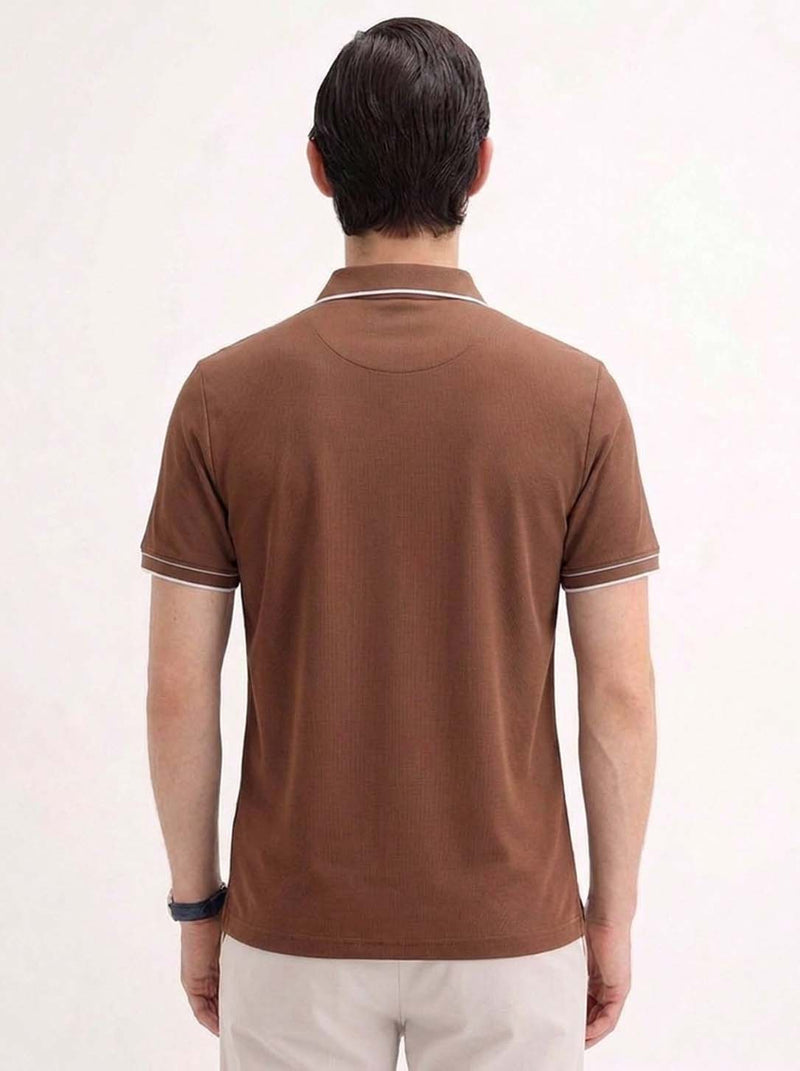 Men’s Premium Regular Fit Zippered Polo T-Shirt