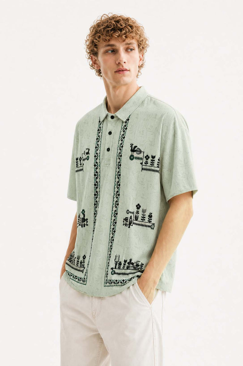Men's Premium Printed Graphic Design Polo T-Shirt