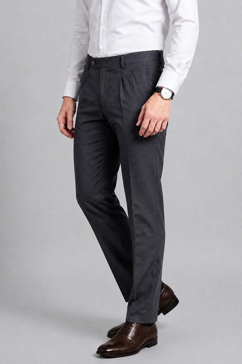 Men’s Premium Formal Elegant Pleated Office Wear Trousers Pants