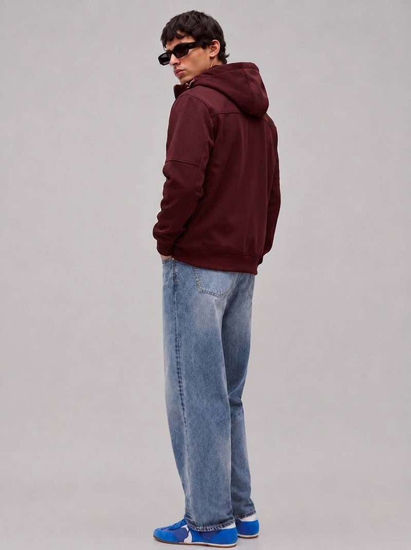 Men’s Premium Casual Full-Zip Fleece Hooded Jacket