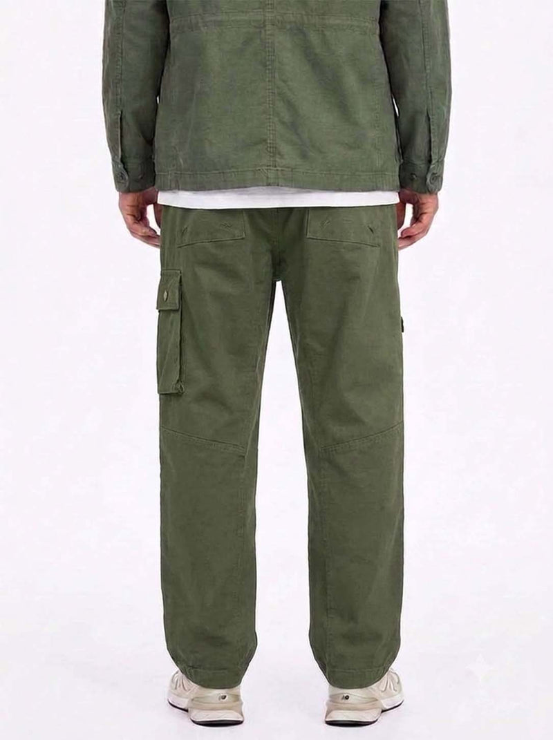 Men's Premium Relaxed Fit Casual Pants with Flap Pockets Cargo