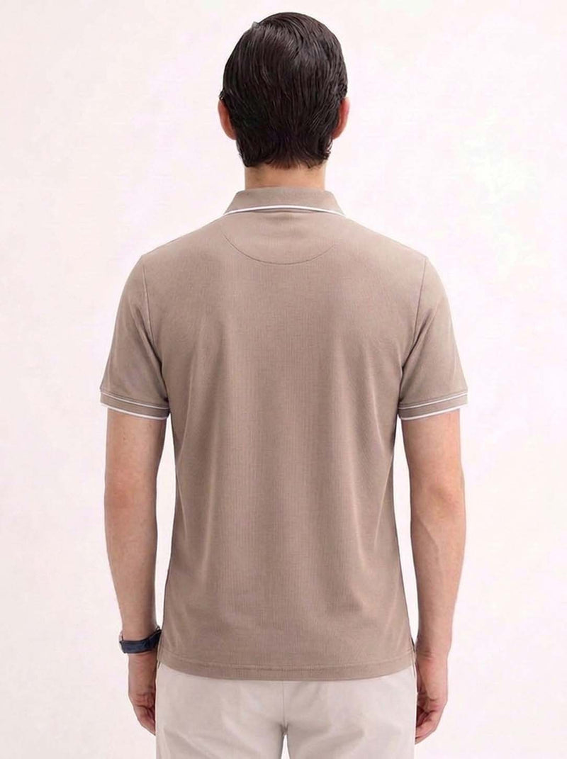 Men’s Premium Regular Fit Zippered Polo T-Shirt