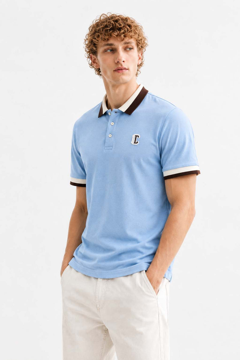 Men’s Premium Contrast Tipped Polo T-Shirt