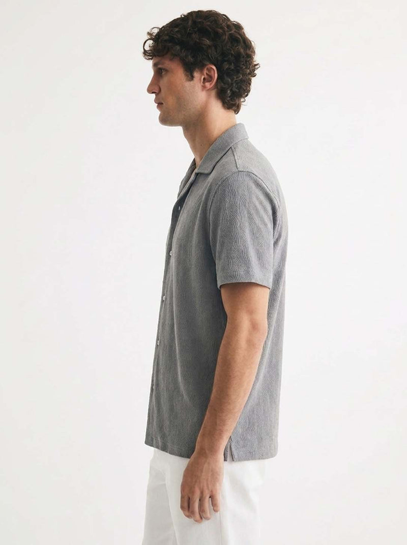 Men's Premium Textured Cuban Collar Shirt