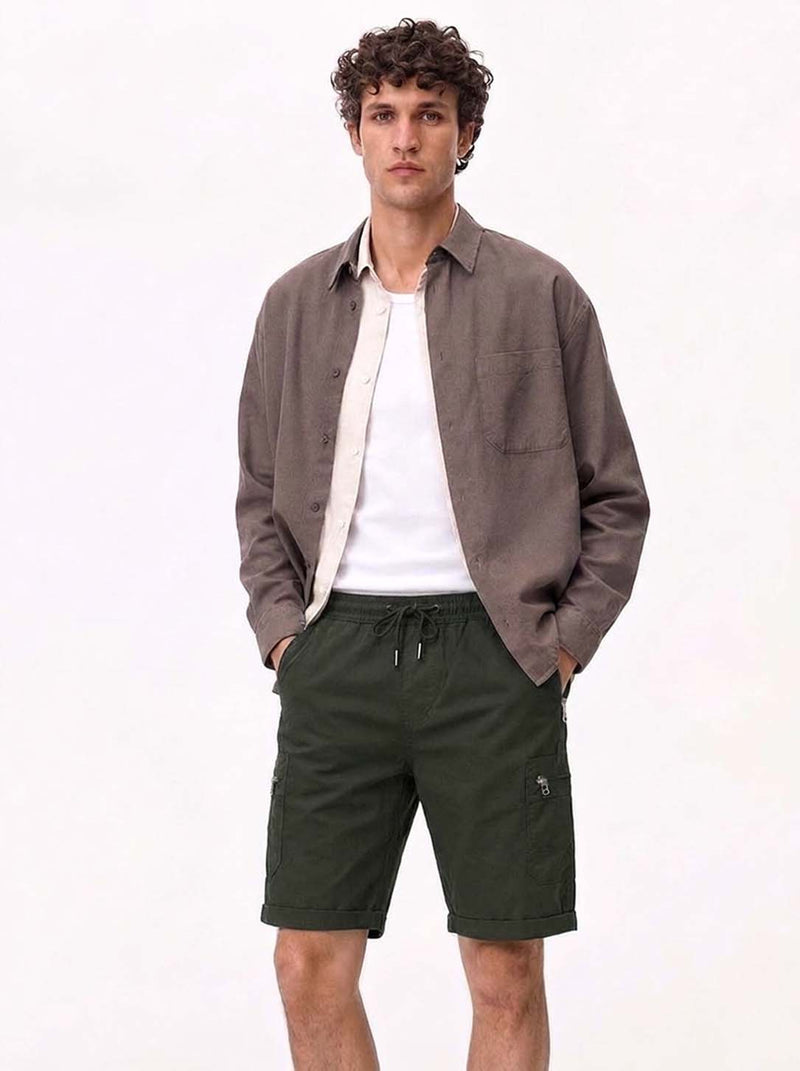 Men's Premium Casual with Zipper Pockets Shorts