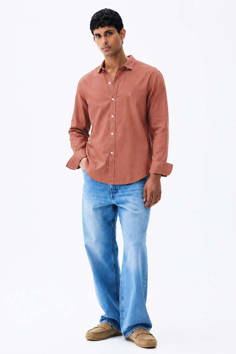 Men’s Premium Cotton Solid Casual Button-Down Shirt