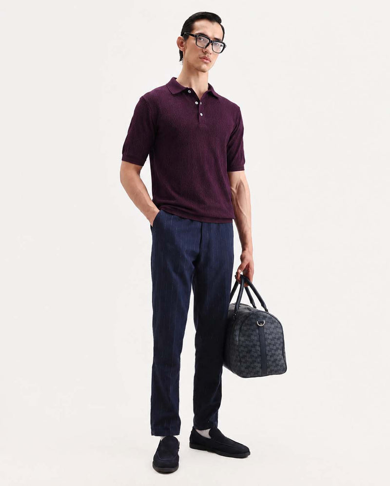 Men’s Premium Textured Regular Fit Polo T-Shirt