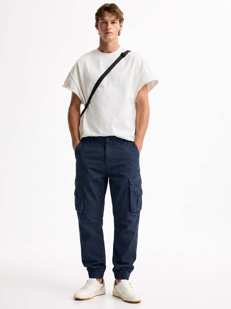 Men’s Modern Multi-Pocket Cargo Jogger Pants – Relaxed Fit