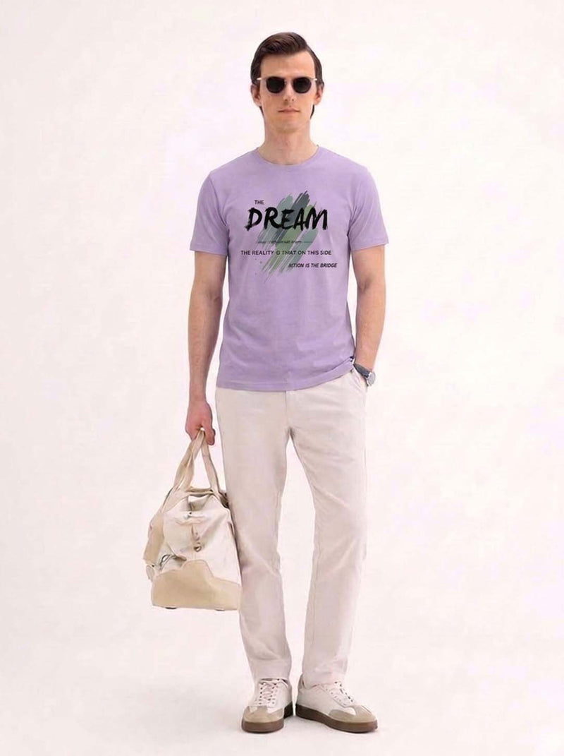 Men's Premium  Graphic Printed Round Neck T-Shirt