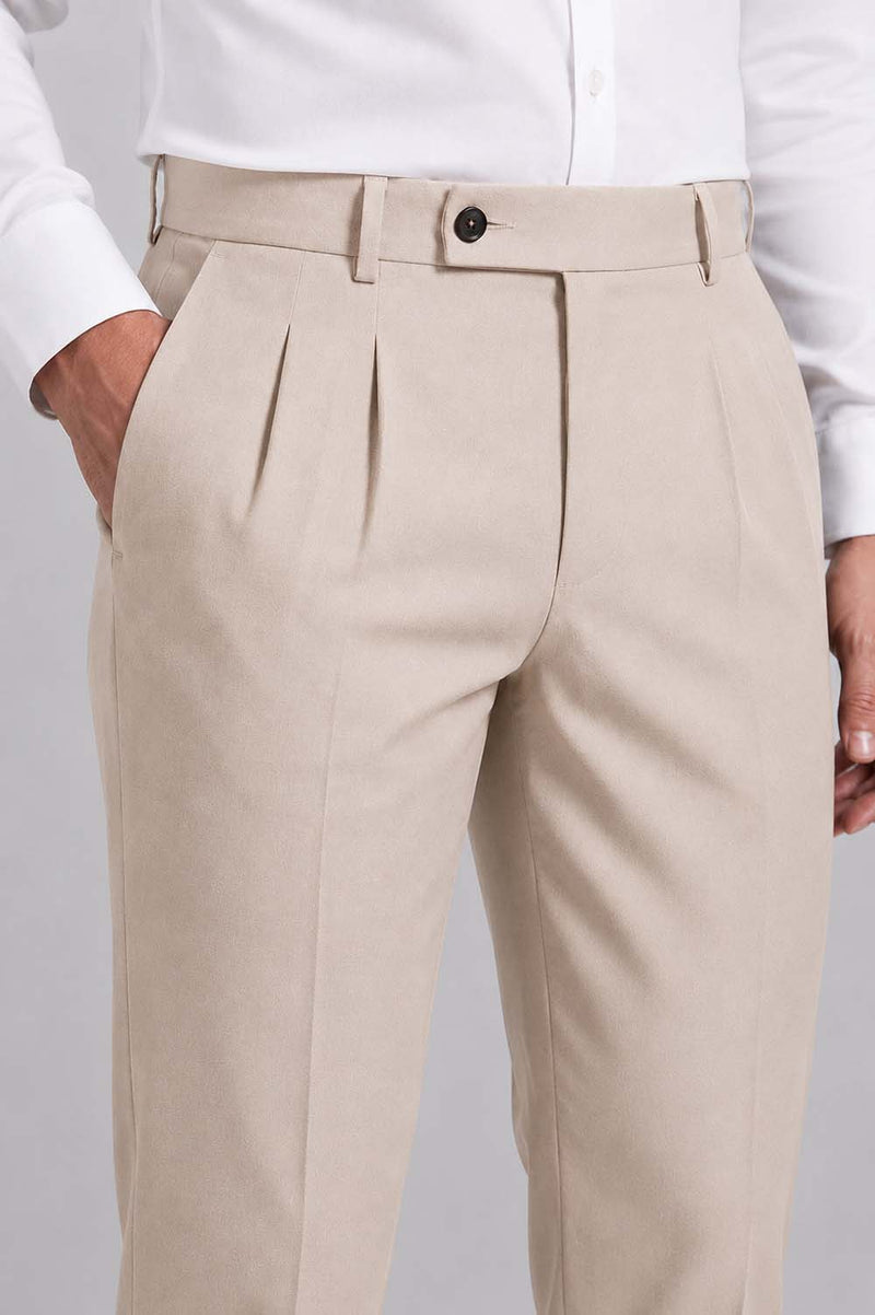 Men’s Premium Formal Elegant Pleated Office Wear Trousers Pants