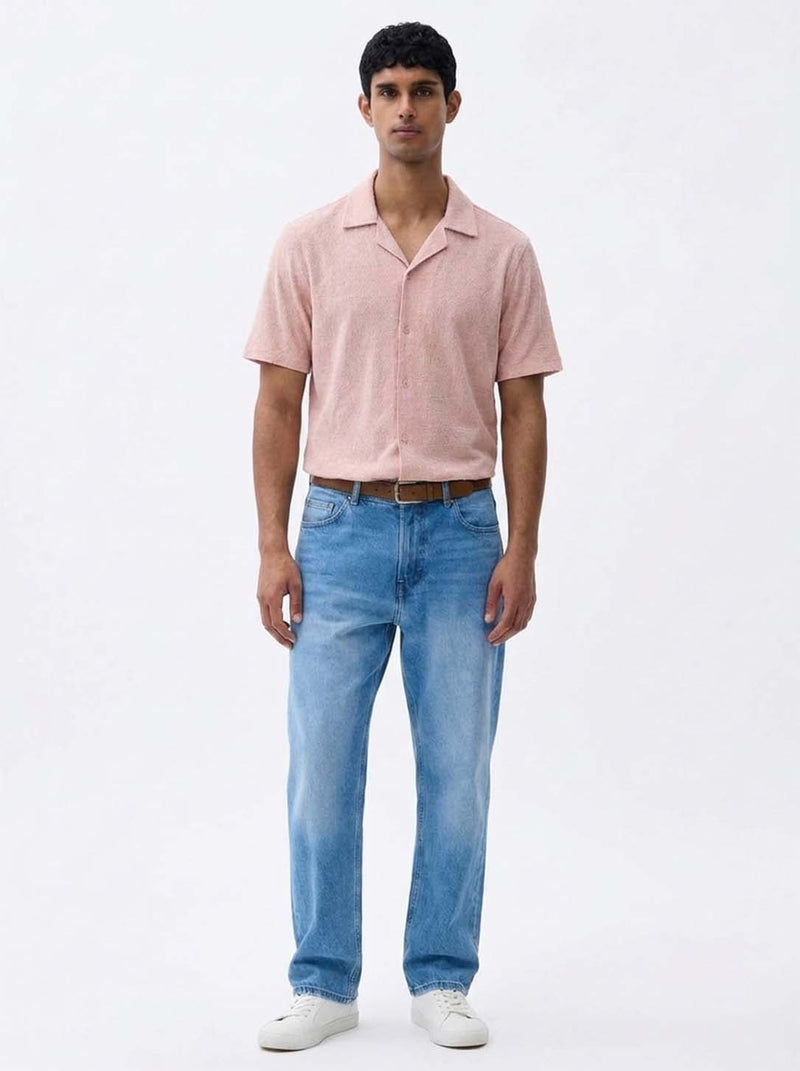 Men's Premium Textured Cuban Collar Shirt