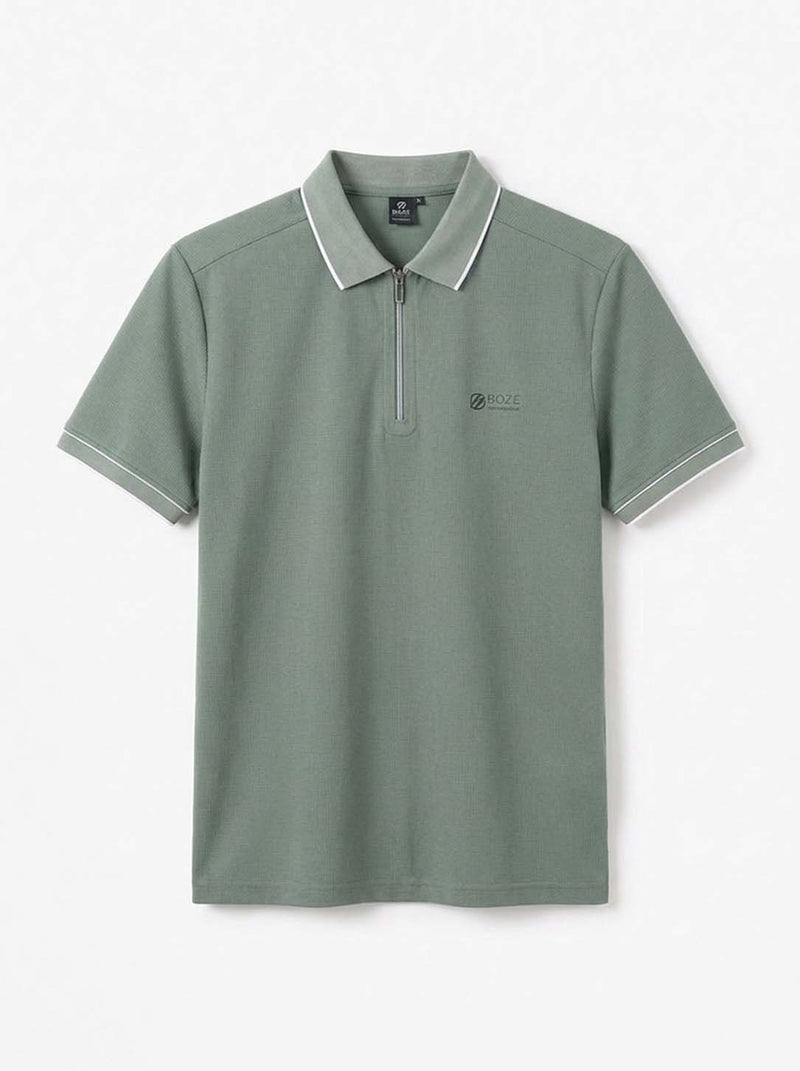Men’s Premium Regular Fit Zippered Polo T-Shirt