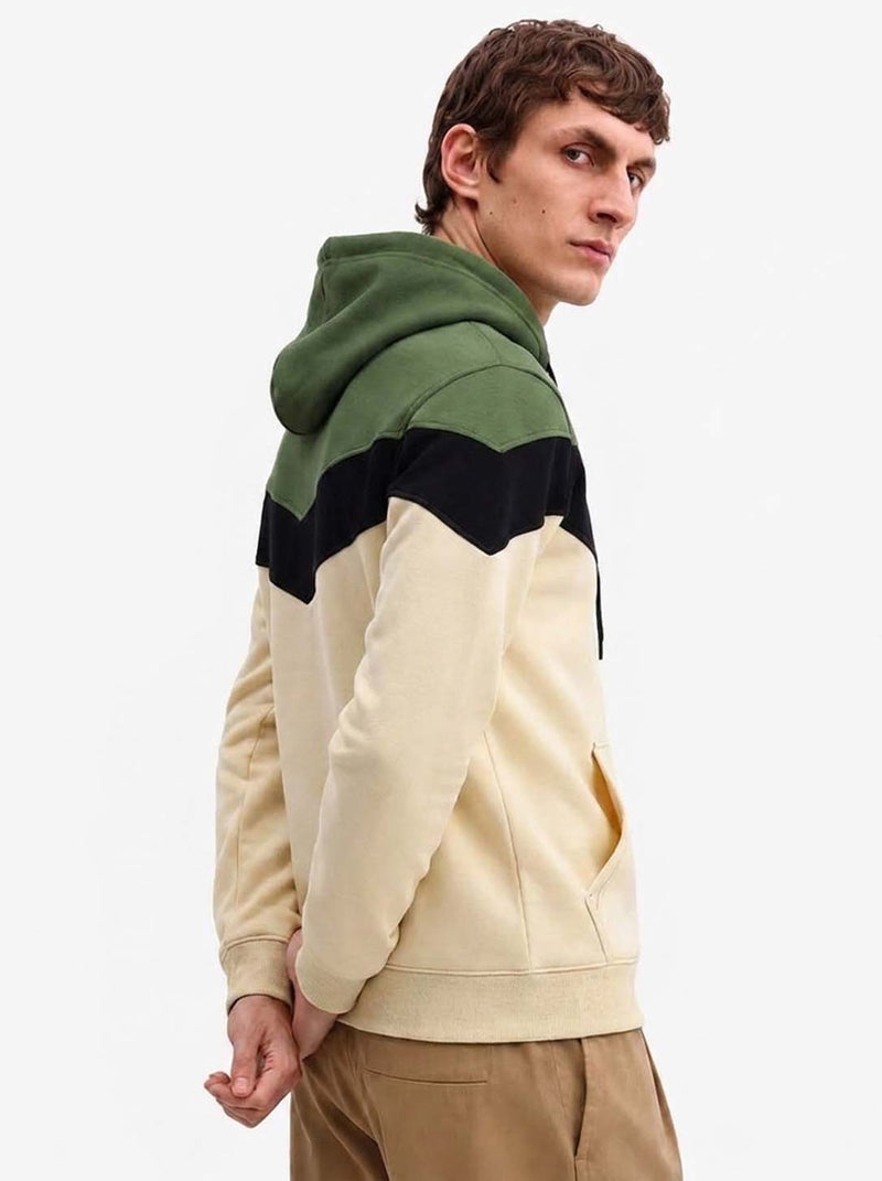 Men’s Color Block Hoodie Casual Pullover Sweatshirt