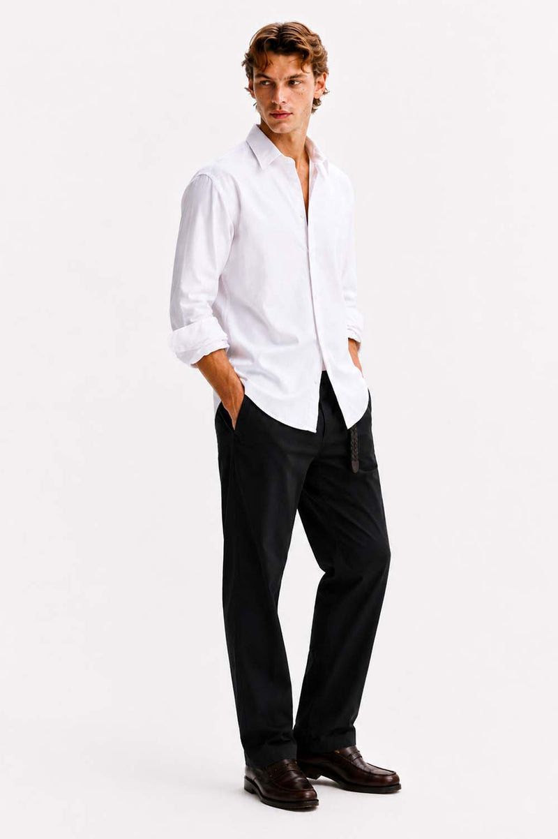 Men’s Premium Cotton Solid Casual Button-Down Shirt