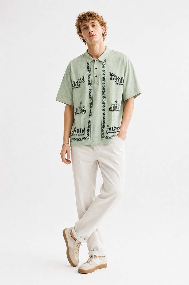 Men's Premium Printed Graphic Design Polo T-Shirt