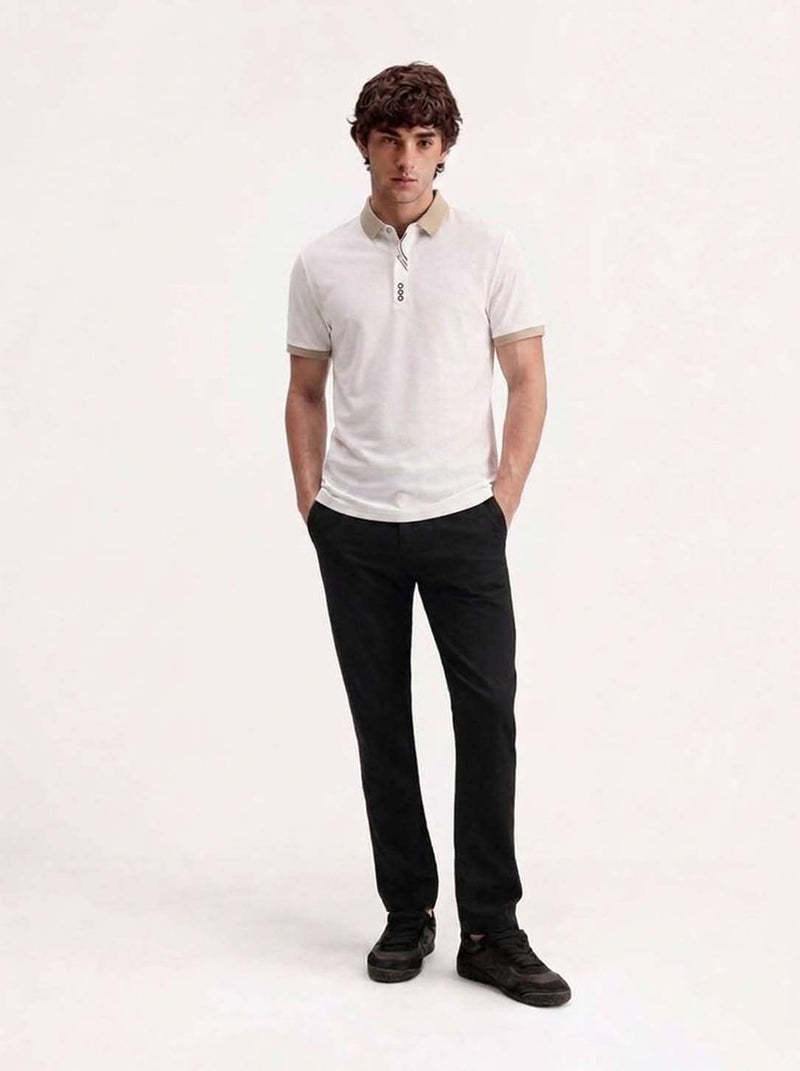 Men’s Premium Contrast Collar Polo T-Shirt