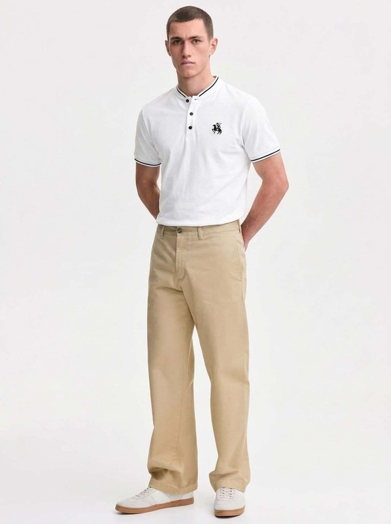 Men’s Premium Mandarin Collar Polo T-Shirt