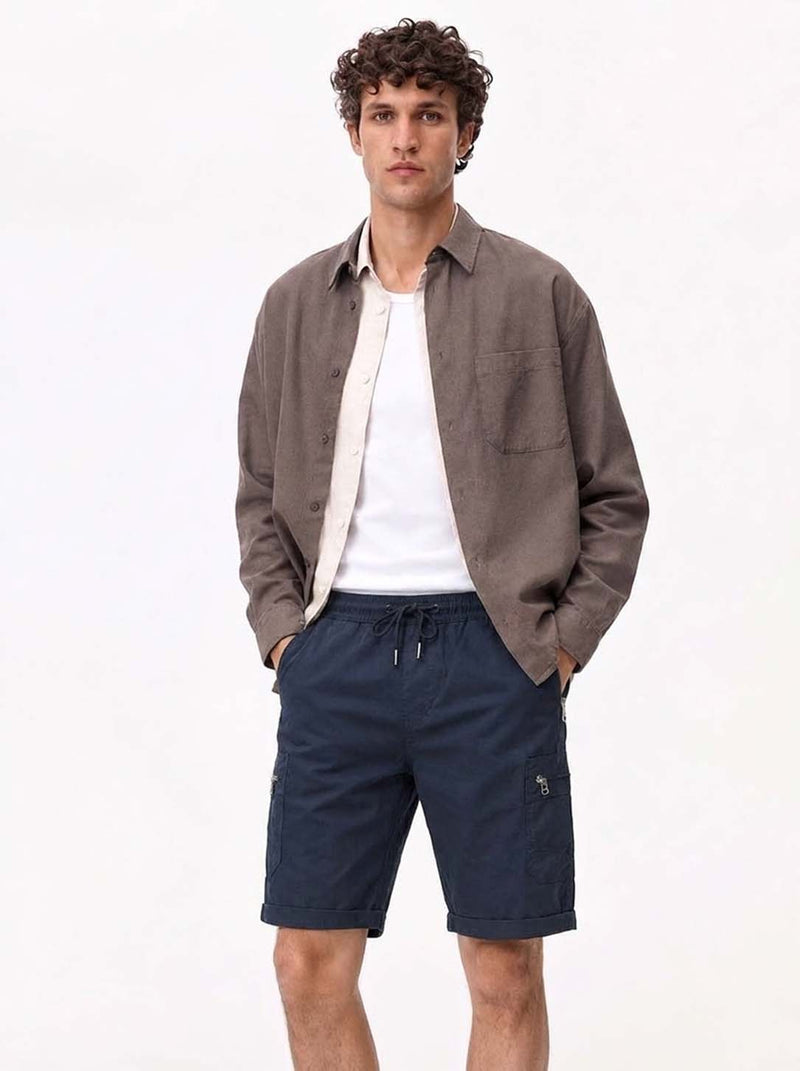 Men's Premium Casual with Zipper Pockets Shorts