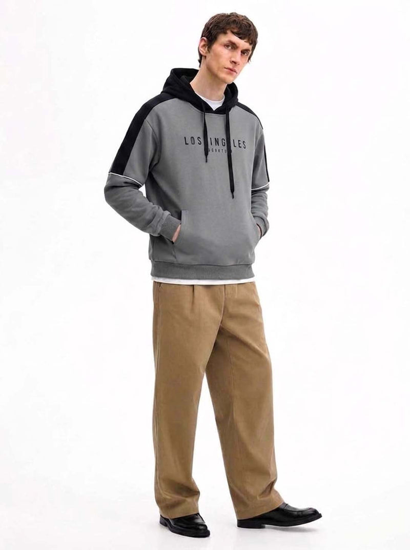 Men’s Premium Casual Color Block Pullover Hoodie