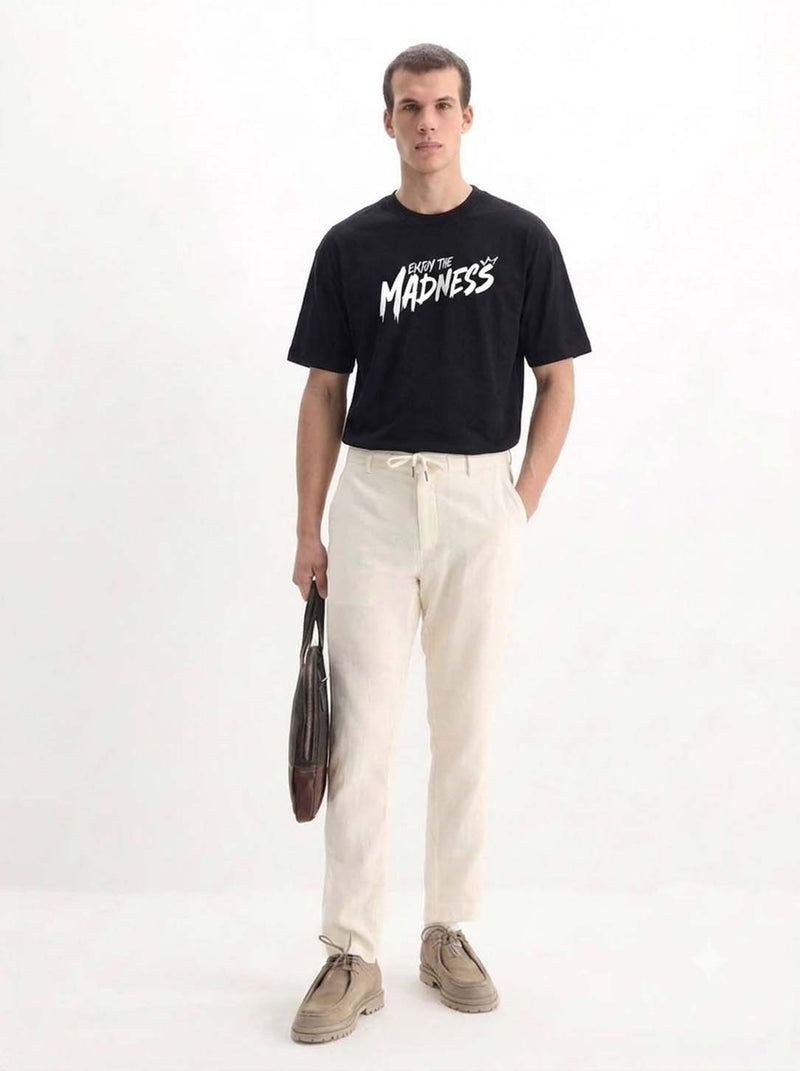 Men's Premium Printed Oversized Fit Round Neck T-Shirt