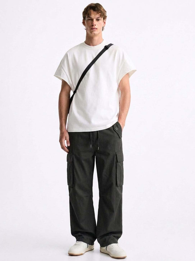 Men's Premium Relaxed Fit Cargo Pants with Multi-Pocket Design
