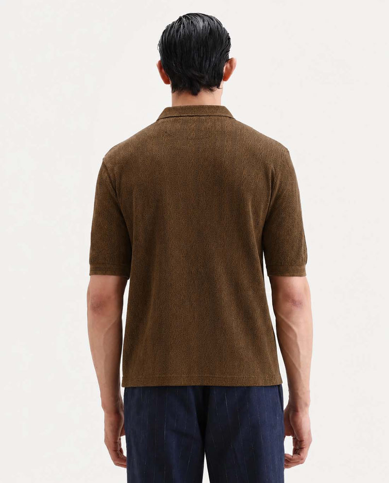 Men’s Premium Textured Regular Fit Polo T-Shirt