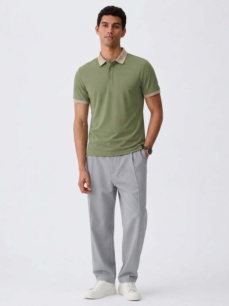 Men’s Premium Patterned Collar Polo T-Shirt